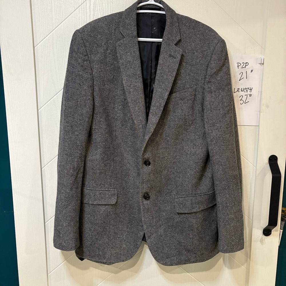 Le 31 Gray Tweed Blazer | Preppy Menswear‎ Tailored Jacket/42R